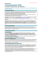 Ausschreibung Verbandsspiele 2026